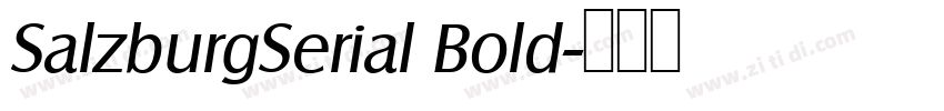 SalzburgSerial Bold字体转换